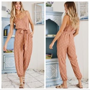 Martine Chic Belted Waist Jogger Side Pocket Jumpsuit